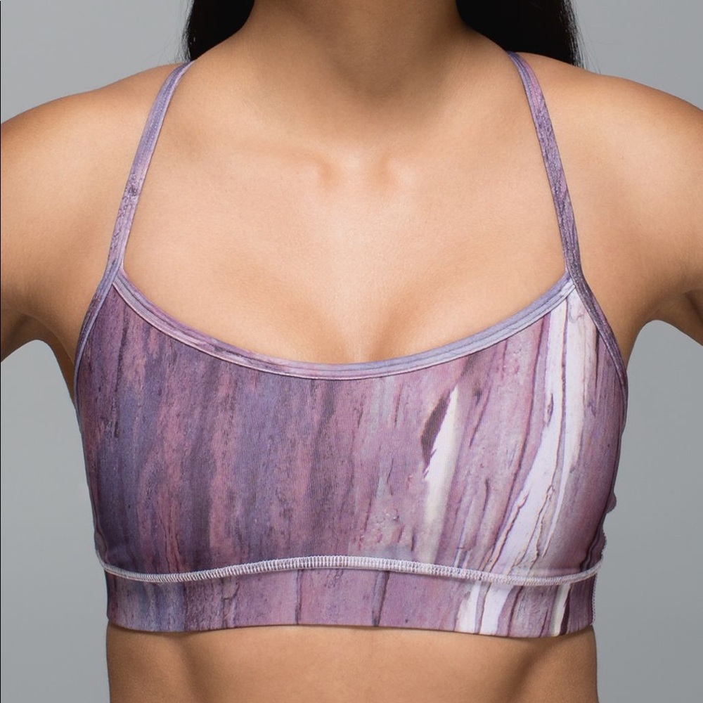 Lululemon Flow Y Bra IV Mini Haz Storm Mauve 8